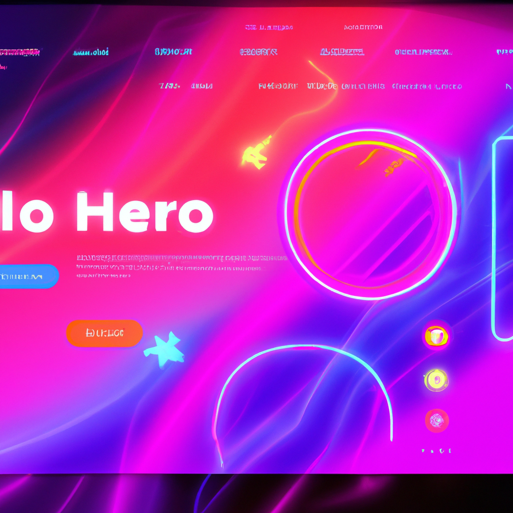 ArcadeGlyph hero frame showing stylized pixel nebula and UI